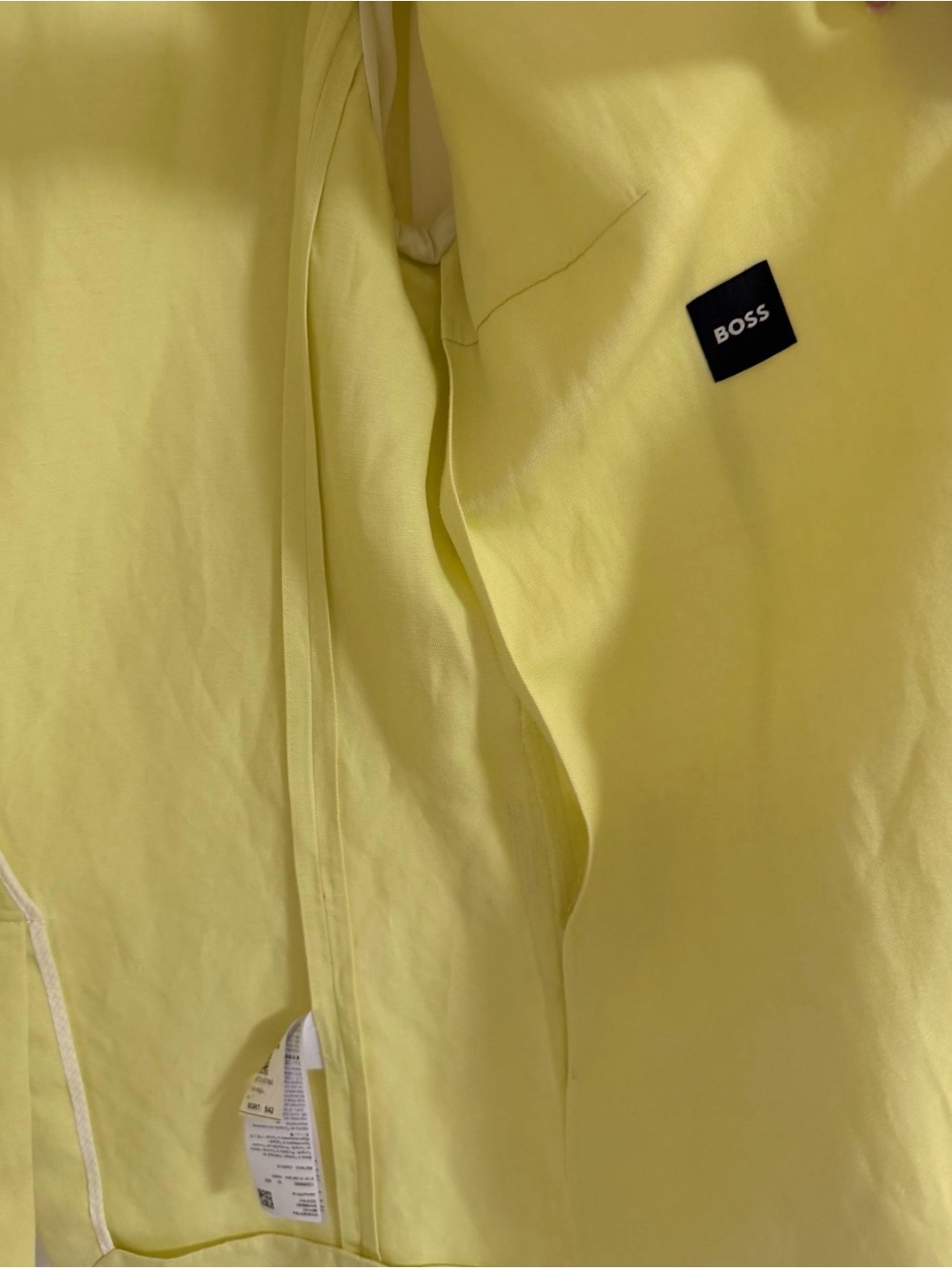 Boss Yellow Linen Blend Relaxed Blazer - Picture 3 of 7
